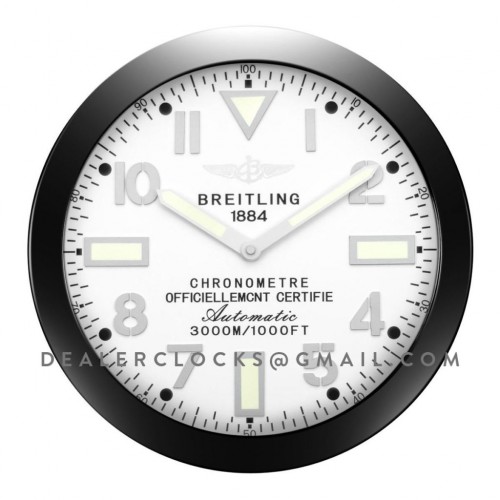  Breitling  Superocean DLC weiss arabische Ziffern wanduhr