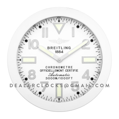 Breitling Superocean Weiß arabische Ziffern wanduhr