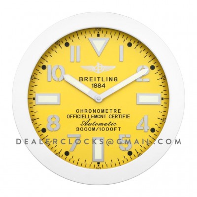 Breitling Superocean gelb arabische Ziffern wanduhr