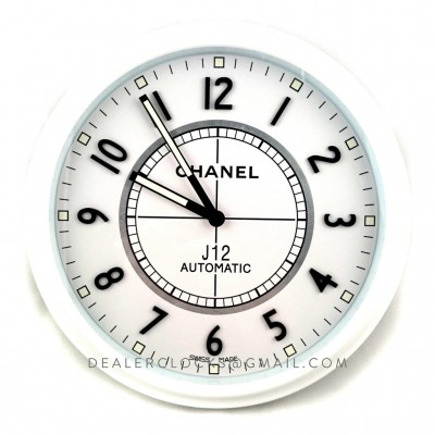 Chanel J12 arabische Ziffern weiss swiss made wanduhr