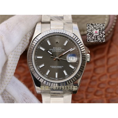 Rolex Noob Factory  Datejust 41mm  graues Zifferblatt 126334 replica