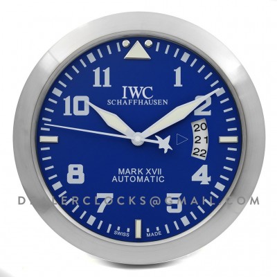 IWC Mark xvii  arabische ziffern stahl Blau Wanduhr