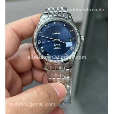 Omega De Ville Chronometer Herrenuhren mit blauem Zifferblatt