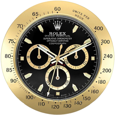 Rolex Daytona Gold und Schwarz chronograph wasserdicht Wanduhr