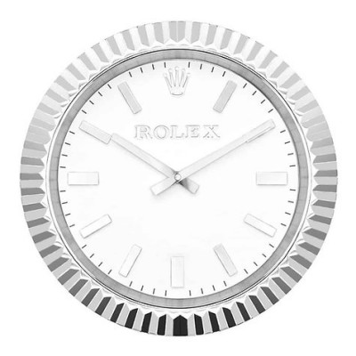 Rolex Classic  Silber Weiß no date  esszimmer wanduhr 