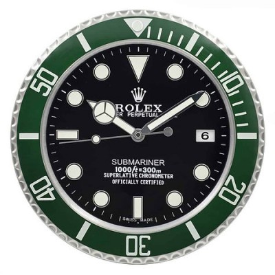 Rolex Submariner Grün Funktionelles Datumsrad Wanduhr